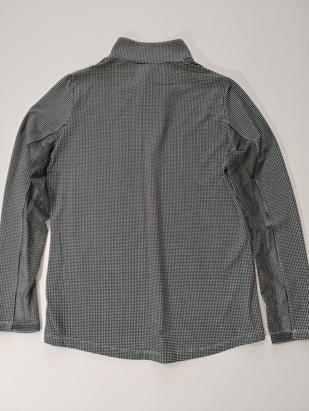 IBKUL 1/4 Zip Pullover Womens Small Black White Gingham Cooling Mesh Quick Dry - Picture 2 of 8